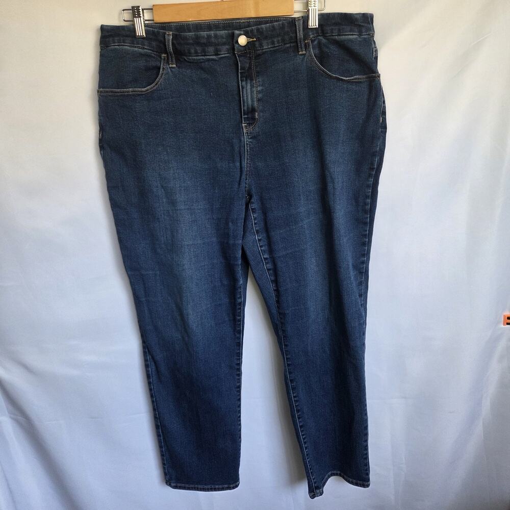 CHICO’S Pre-Owned Perfect Stretch Girlfriend Slim Leg Ankle Jeans Womens 3 (16)